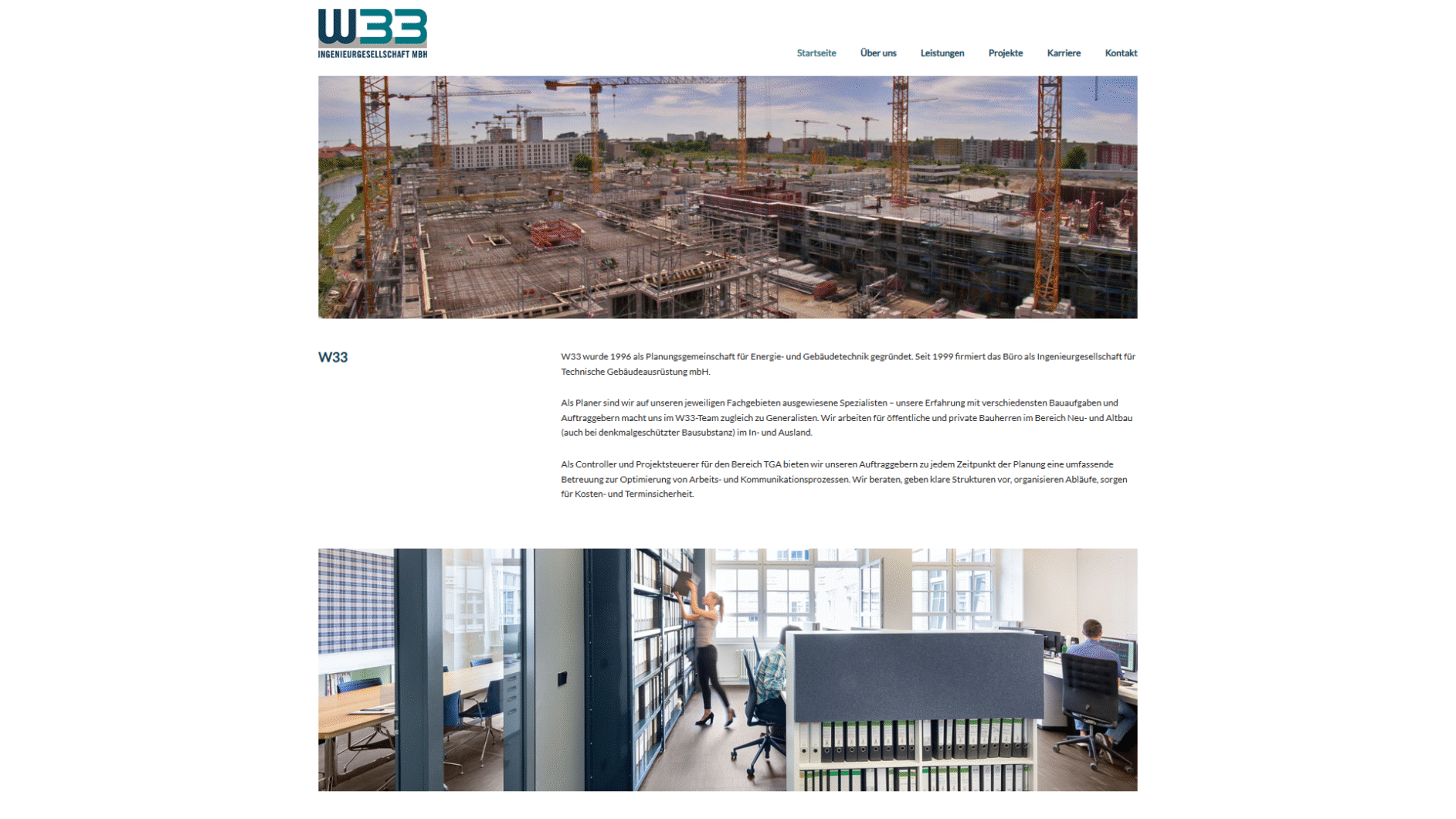 W33 Ingenieursgesellschaft mbH Website